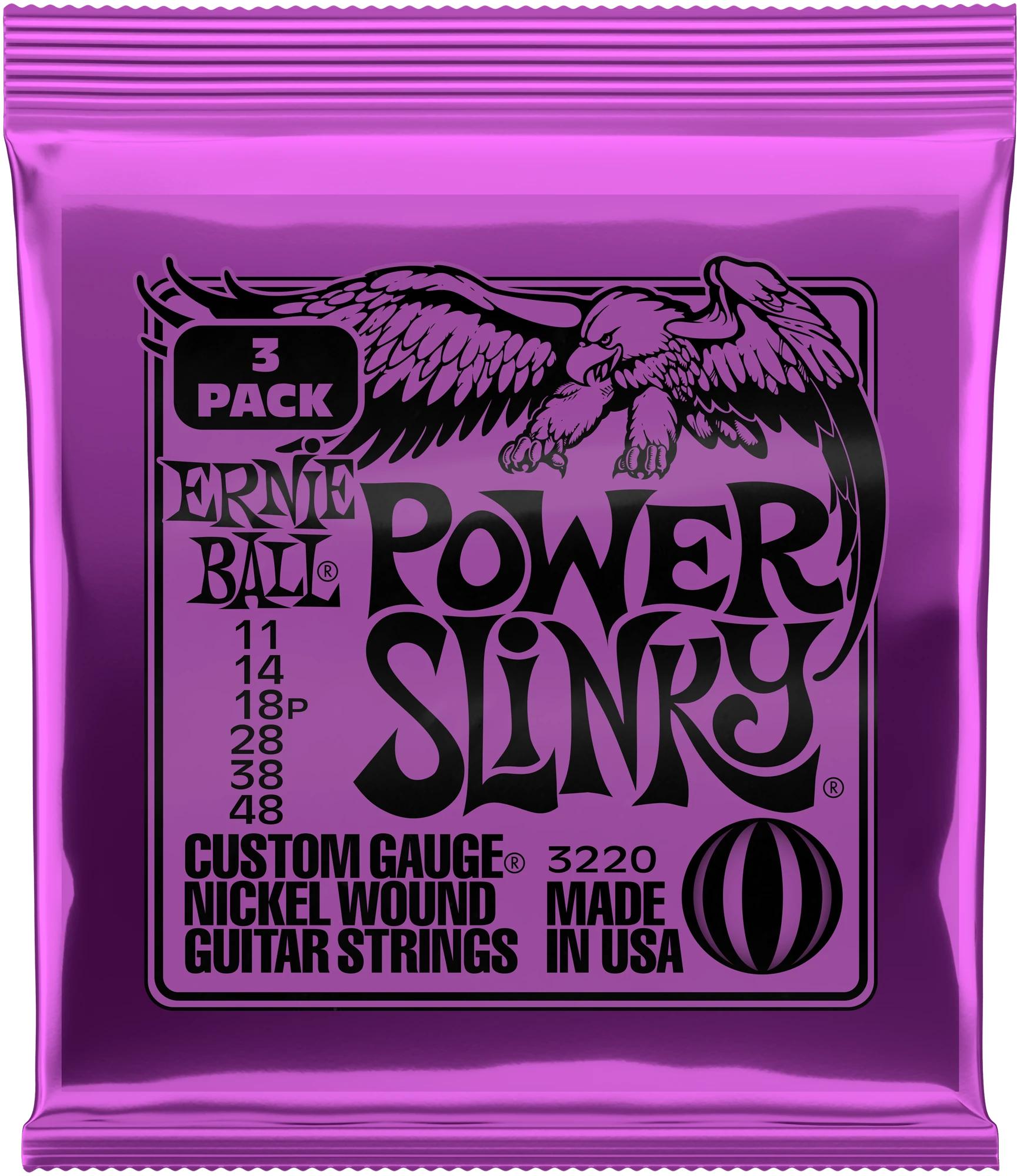 Ernie ball EB3220 Slinky Nickel 3er Pack, Power 11-48